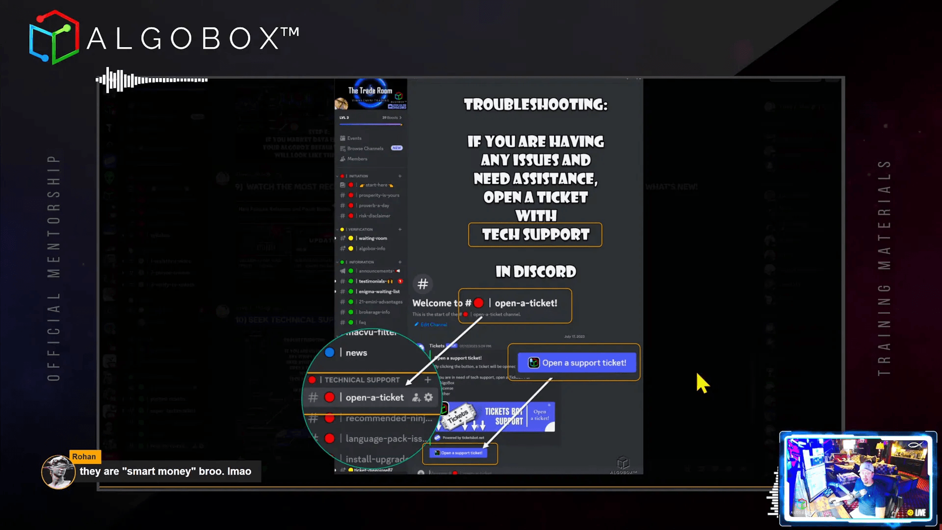 AlgoBox Discord technical support and community engagement