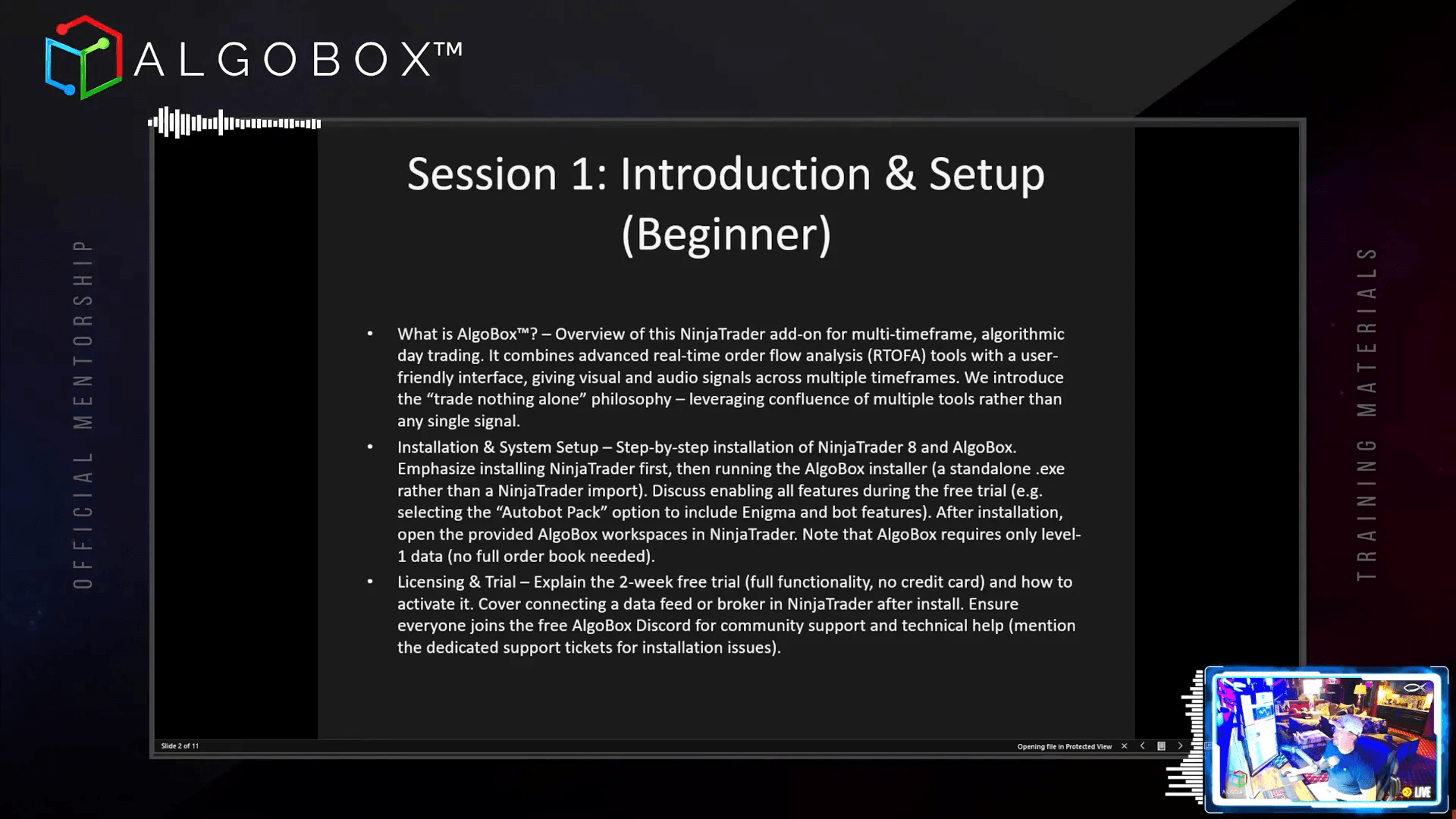 Step-by-step NinjaTrader installation guide for AlgoBox